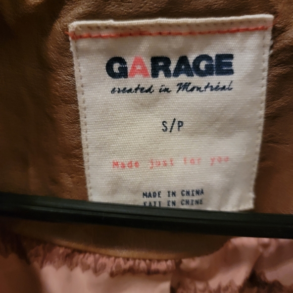 GARAGE Brand Leather Jacket, Size S, - Picture 2 of 4